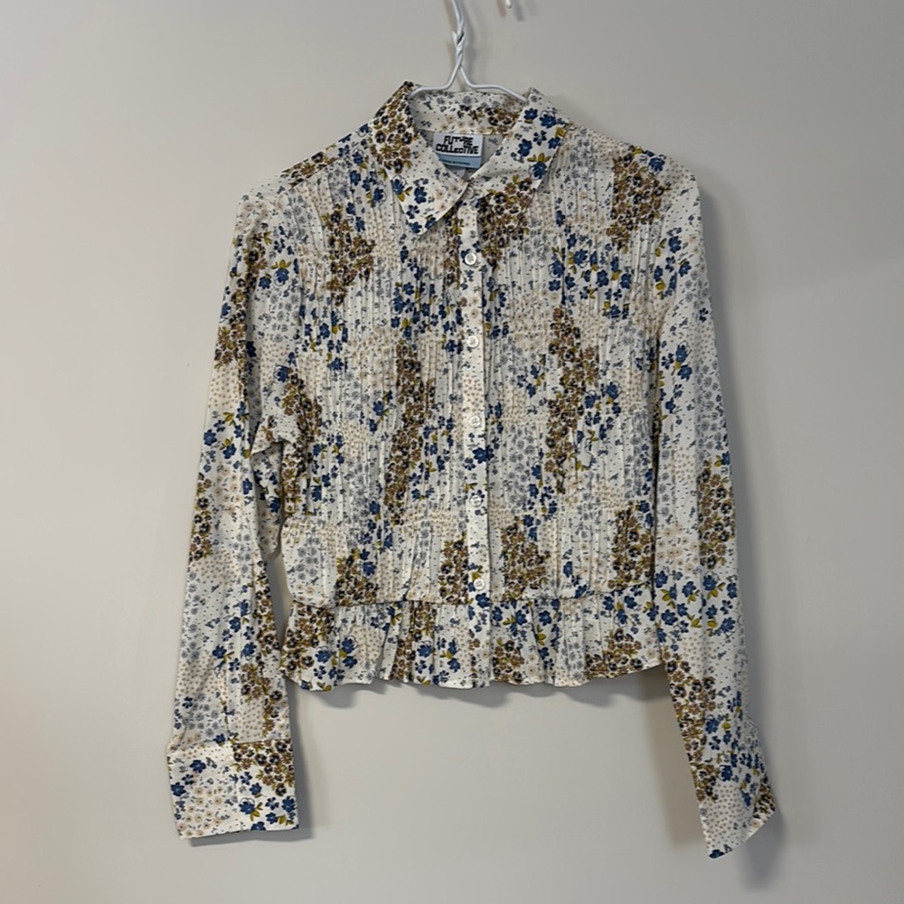 Floral Button-Up Blouse
